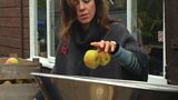 An unusual place for an apple