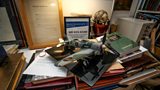 Ken’s model of a Hawker Typhoon – the fighter plane he flew for the RAF in WW2
