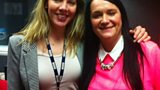Laura with West country stand up comedian Cerys Nelmes