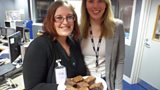 Emily with Laura for cake o'clock