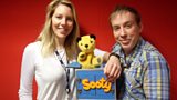 Laura with Sooty and Richard Cadell