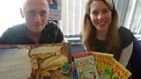 Illistrator Chris Fisher with Laura