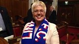 Another row at Belfast Council after Sinn Fein object to DUP councillor Ruth Patterson wearing a Linfield scarf at City Hall