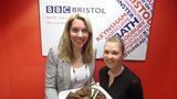 Laura with Kim Parr and her chocolate cake