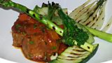Here's Chris' meal on a plate!