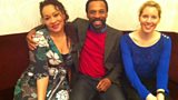 Martina Laird and Jude Akuwudike with Laura