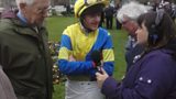 Trainer Alan Pickering, jockey Liam Keniry, presenter Peter White and producer Lee Kumutat.