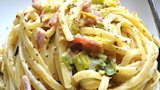 Creamy Bacon and Leek Linguine