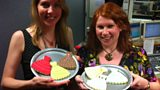 Laura with Jackie and her iced banoffe biscuits