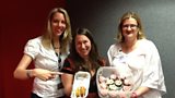 Laura, Becky and Rachel with her free from marble cupcakes