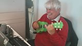 Peter White entertaining the office