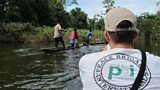 Dan accompanying indigenous community members from south-west Colombia.