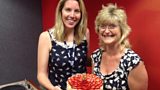 Laura with Frances Cooley and her strawberry cream sponge cake