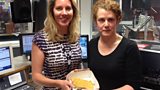Laura with Liz and her custard tart