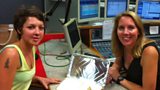 Laura with Juliet and her Mascarpone cake with strawberries.