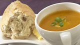 Jenny Bristow's Roasted Tomato & Pepper Soup with Basil Cream