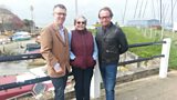 Mark King and mum Bridget with John at Gurnard Marsh