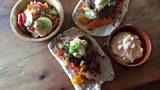 ÃÛÑ¿´«Ã½made Burgers with Flatbread, Pickled Vegetables and Thousand Island Dressing