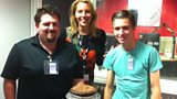 Laura with JD and Chris with his chocolate and beetroot cake