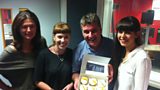 Graham with Katie and Gemma and their Apple and Salted Caramel Cupcakes