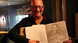 Gerard Burns with his pencil sketch of Phill