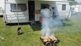Hardeep’s Tandoori Chicken cooks on the barbeque