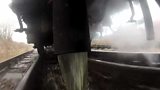 Toilet waste on train tracks
