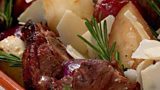 Jenny Bristow's Lamb Chops with Rosemary, Pears, Parmesan and Parsnips.