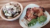 Quince glazed duck legs with sherry & pepper buttered white turnips