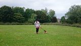 Claire with Poppy who is an instrumental part of her recovery