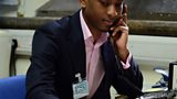 PSU volunteer Keown answers questions over the phone