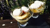 Gooseberry and Elderflower Trifle with meringues
