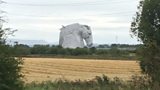 Approaching the Kelpies from the canal