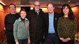 Studio guests and presenters from 12th December 2015