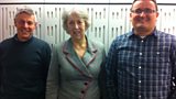 Matthew Parris with Eliza Manningham- Buller and Dr Tony Hutchison.
