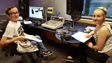 Teenage Presenters Judith and Joe in the Studio