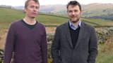 Rock climber, Leo Houlding (left) with David Greig