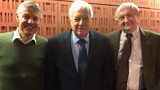 Matthew Parris, Chris Patten and Eamon Duffy after the recording.