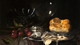 "Still Life: Herring, Cherries and Glassware” by Willem van Aelst