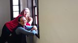 Susan with Dr Lucy Dean at Huntly House on the Royal Mile in Edinburgh