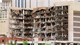 The Alfred P Murrah federal building in Oklahoma City after the bomb
