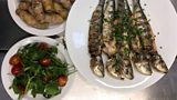 Neil Forbes’ grilled sardines with boiled potatoes and salad