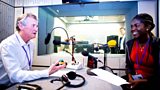 Michael and Phoebe in the studio