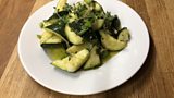Courgettes with lemon, garlic and lemon thyme by Neil Forbes