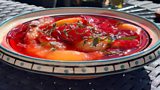 Poached Lime & Basil Plums by Kirsten Gilmour