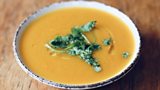 Carrot, ginger and turmeric soup