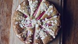 Gluten free and vegan rhubarb and almond cake