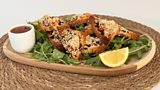 TOST LE MUASGAIN-CAOLA & TIOLAIDH (PRAWN TOAST)