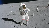 Astronaut John Young on the Moon's surface in 1971 (Credit: Nasa)
