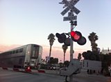 Railway crossing in California